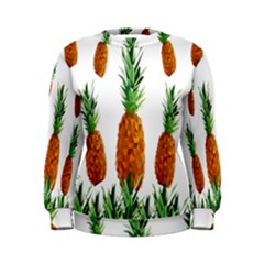 Pineapple Print Polygonal Pattern Women s Sweatshirt by Nexatart