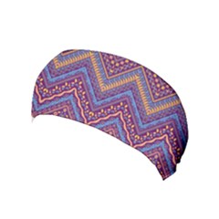 Colorful Ethnic Background With Zig Zag Pattern Design Yoga Headband by TastefulDesigns