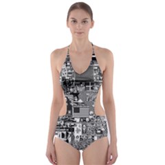 /r/place Retro Cut-out One Piece Swimsuit by rplace