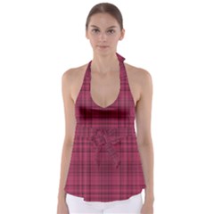 Plaid Design Babydoll Tankini Top by Valentinaart