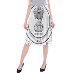 Seal Of Indian State Of Punjab Midi Beach Skirt by abbeyz71