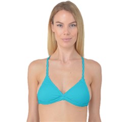 Blue Waves Pattern  Reversible Tri Bikini Top by TastefulDesigns