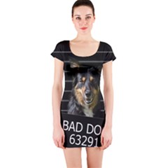 Bad Dog Short Sleeve Bodycon Dress by Valentinaart