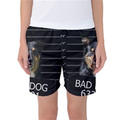 Bad Dog Women s Basketball Shorts by Valentinaart
