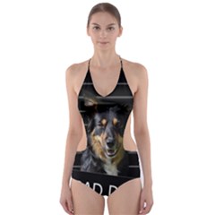 Bad Dog Cut-out One Piece Swimsuit by Valentinaart