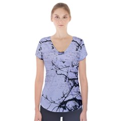 Grebe Spotting Ink Short Sleeve Front Detail Top by DeneWestUK