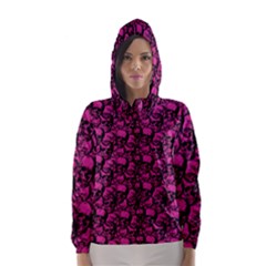 Skulls Pattern  Hooded Wind Breaker (women) by Valentinaart