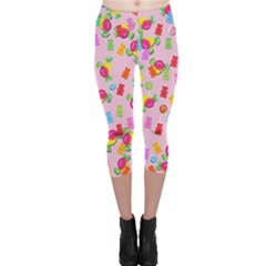 Candy Pattern Capri Leggings  by Valentinaart