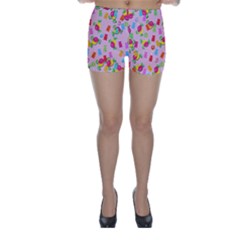 Candy Pattern Skinny Shorts by Valentinaart