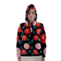 Candy Sugar Red Pink Blue Black Circle Hooded Wind Breaker (Women) View1