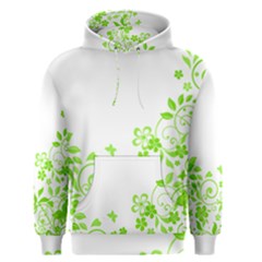 Butterfly Green Flower Floral Leaf Animals Men s Pullover Hoodie