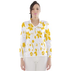 Shamrock Yellow Star Flower Floral Star Wind Breaker (women) by Mariart