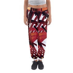 Webbing Red Women s Jogger Sweatpants by Mariart