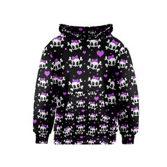 Cute Skull Kids  Pullover Hoodie by Valentinaart