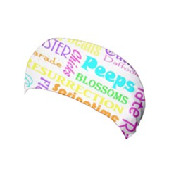 Easter Subway Blossoms Color Rainbow Chocolate Yoga Headband by Mariart