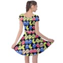 Pacman Seamless Generated Monster Eat Hungry Eye Mask Face Color Rainbow Cap Sleeve Dresses View2