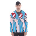 Volly Ball Sport Game Player Hooded Wind Breaker (Men) View1