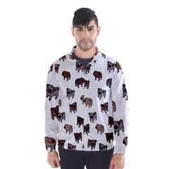 Pug Dog Pattern Wind Breaker (men) by Valentinaart