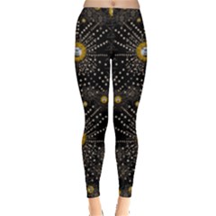 Lace Of Pearls In The Earth Galaxy Pop Art Leggings  by pepitasart