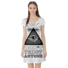 Illuminati Short Sleeve Skater Dress by Valentinaart