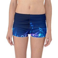Abstract Musical Notes Purple Blue Reversible Bikini Bottoms by Mariart