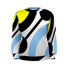 Circle Line Chevron Wave Black Blue Yellow Gray White Women s Sweatshirt by Mariart