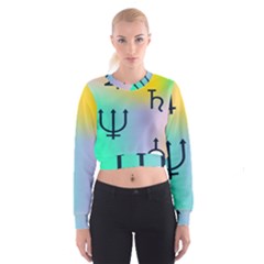 Illustrated Zodiac Star Cropped Sweatshirt by Mariart