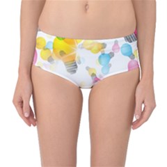 Lamp Color Rainbow Light Mid-waist Bikini Bottoms by Mariart