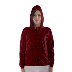 Red Roses Field Hooded Wind Breaker (women) by designworld65