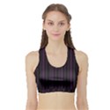 Lines pattern Sports Bra with Border View1