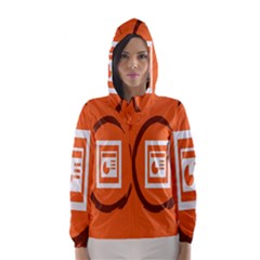 Circles Orange Hooded Wind Breaker (women) by Mariart