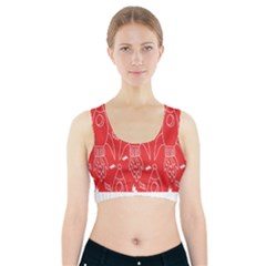 Moon Red Rocket Space Sports Bra With Pocket by Mariart