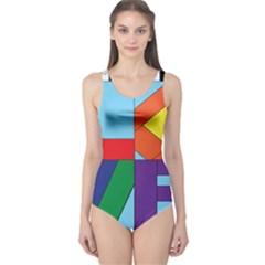 Rainbow Love One Piece Swimsuit by Mariart