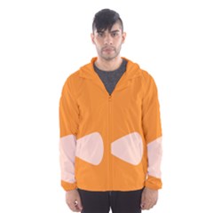 Screen Shot Circle Animations Orange White Line Color Hooded Wind Breaker (men) by Mariart