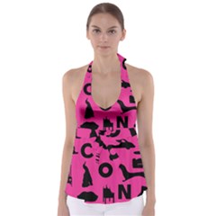 Car Plan Pinkcover Outside Babydoll Tankini Top by Mariart