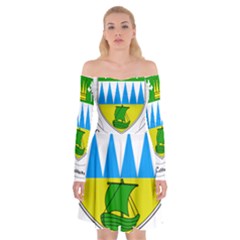 Coat Of Arms Of County Kerry  Off Shoulder Skater Dress by abbeyz71