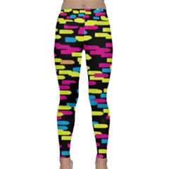 Colorful Strokes On A Black Background             Yoga Leggings by LalyLauraFLM