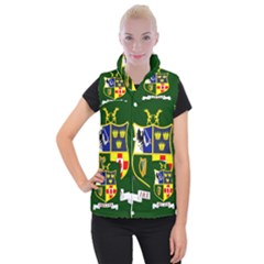 Flag Of Ireland National Field Hockey Team Women s Button Up Puffer Vest by abbeyz71