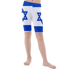 Flag Of Israel Kids  Mid Length Swim Shorts by abbeyz71