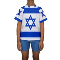 Flag Of Israel Kids  Short Sleeve Swimwear by abbeyz71