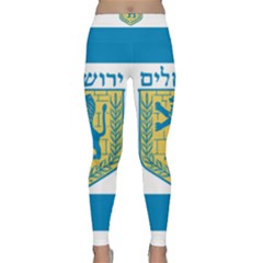 Flag Of Jerusalem Classic Yoga Leggings by abbeyz71
