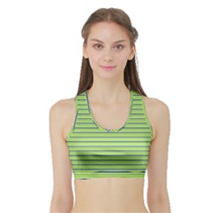 Decorative Lines Pattern Sports Bra With Border by Valentinaart