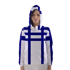 Papal Cross  Hooded Wind Breaker (women) by abbeyz71