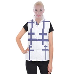 Patriarchal Cross  Women s Button Up Puffer Vest by abbeyz71