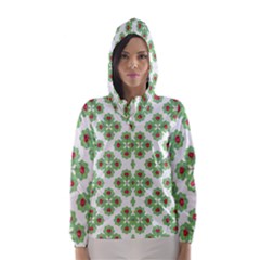 Floral Collage Pattern Hooded Wind Breaker (women) by dflcprintsclothing