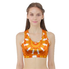 Dharmacakra Sports Bra With Border