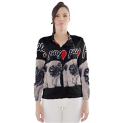 Love Pugs Wind Breaker (women) by Valentinaart