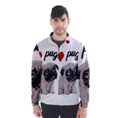 Love Pugs Wind Breaker (men) by Valentinaart