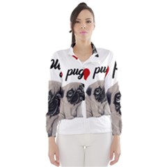 Love Pugs Wind Breaker (women) by Valentinaart