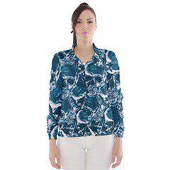 Skull Pattern Wind Breaker (women) by ValentinaDesign